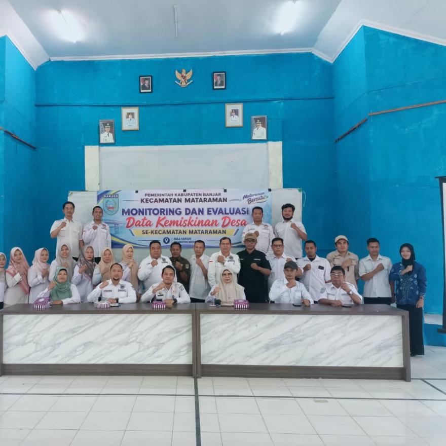 Pambakal Gunung Ulin Ikuti Monitoring dan Evaluasi Data Kemiskinan se-Kecamatan Mataraman